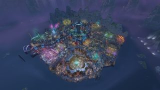 Bird's eye view of the E-District map.