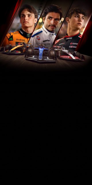『F1 25 スタンダードエディション』のゲーム表紙。表紙のアートワークには、オスカー・ピアストリ、カルロス・サインツ、オリバー・ベアマンの写真が使用されており、それぞれのマシンも表現されている。